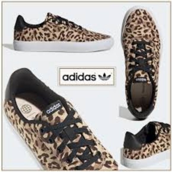 adidas Leopard Print Athletic Shoes - Black and Brown - Picture 6 of 14